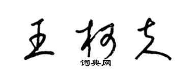 梁錦英王柯夫草書個性簽名怎么寫