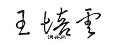 駱恆光王培雲草書個性簽名怎么寫