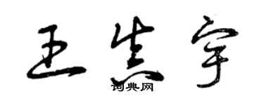 曾慶福王真宇草書個性簽名怎么寫