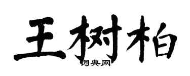 翁闓運王樹柏楷書個性簽名怎么寫