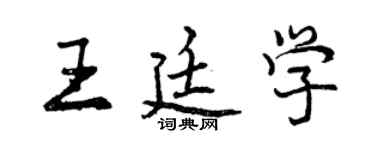 曾慶福王廷學行書個性簽名怎么寫