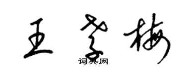 梁錦英王孝梅草書個性簽名怎么寫