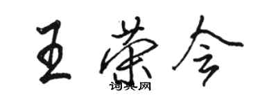 駱恆光王榮會行書個性簽名怎么寫