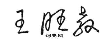 駱恆光王旺教草書個性簽名怎么寫