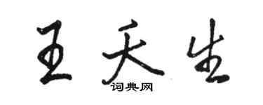 駱恆光王夭生行書個性簽名怎么寫