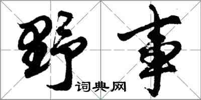 胡問遂野事行書怎么寫