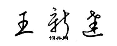 梁錦英王新達草書個性簽名怎么寫