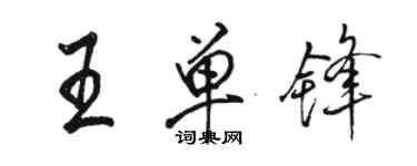 駱恆光王單鋒行書個性簽名怎么寫