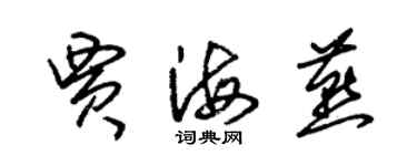 朱錫榮賈海燕草書個性簽名怎么寫