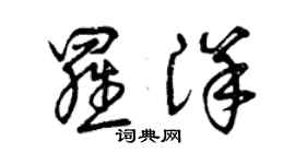 曾慶福羅洋草書個性簽名怎么寫