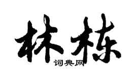 胡問遂林棟行書個性簽名怎么寫