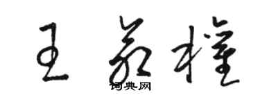 駱恆光王命權草書個性簽名怎么寫