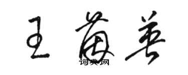 駱恆光王茵英草書個性簽名怎么寫