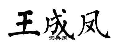 翁闓運王成鳳楷書個性簽名怎么寫