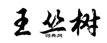 胡問遂王叢樹行書個性簽名怎么寫