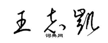 梁錦英王志凱草書個性簽名怎么寫