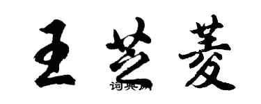 胡問遂王芝菱行書個性簽名怎么寫