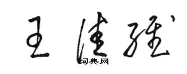 駱恆光王佳維草書個性簽名怎么寫