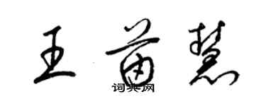 梁錦英王苗慧草書個性簽名怎么寫