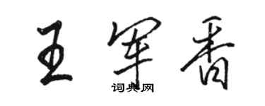 駱恆光王軍香行書個性簽名怎么寫