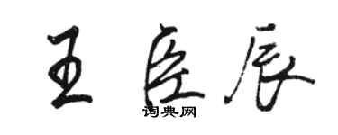 駱恆光王臣辰行書個性簽名怎么寫