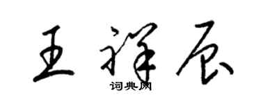 梁錦英王祥辰草書個性簽名怎么寫