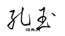 駱恆光孔玉行書個性簽名怎么寫
