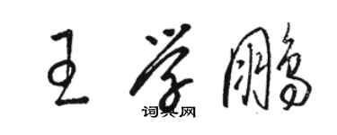 駱恆光王學鵬草書個性簽名怎么寫