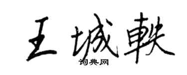 王正良王城軼行書個性簽名怎么寫