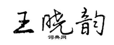 曾慶福王曉韻行書個性簽名怎么寫