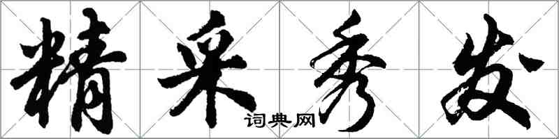 胡問遂精采秀髮行書怎么寫