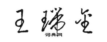 駱恆光王瑞金草書個性簽名怎么寫