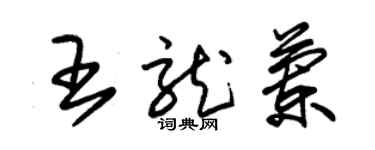 朱錫榮王龍蘭草書個性簽名怎么寫