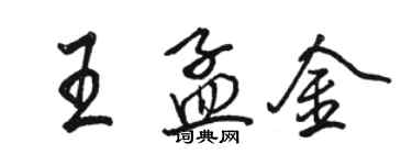 駱恆光王孟金行書個性簽名怎么寫