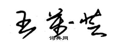 朱錫榮王萬芝草書個性簽名怎么寫