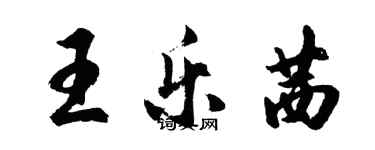 胡問遂王樂茜行書個性簽名怎么寫