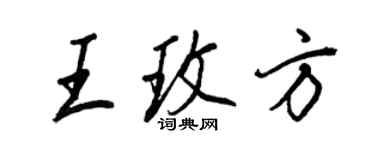 王正良王玫方行書個性簽名怎么寫