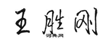 駱恆光王勝剛行書個性簽名怎么寫