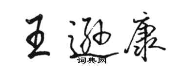 駱恆光王遜康行書個性簽名怎么寫