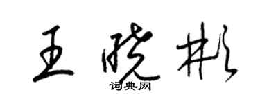 梁錦英王曉彬草書個性簽名怎么寫