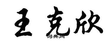 胡問遂王克欣行書個性簽名怎么寫