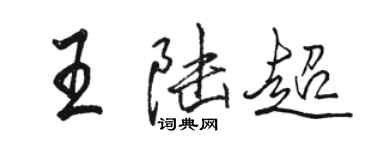 駱恆光王陸超行書個性簽名怎么寫