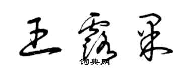 曾慶福王露果草書個性簽名怎么寫