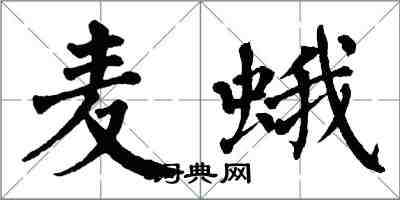 翁闓運麥蛾楷書怎么寫