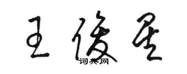 駱恆光王俊星草書個性簽名怎么寫