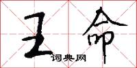 王命怎么寫好看