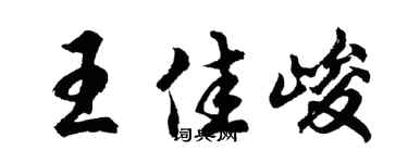 胡問遂王佳峻行書個性簽名怎么寫