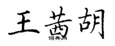 丁謙王茜胡楷書個性簽名怎么寫