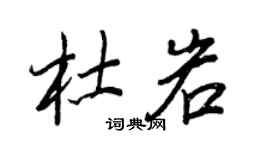 王正良杜岩行書個性簽名怎么寫