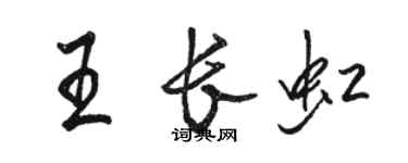 駱恆光王長虹行書個性簽名怎么寫